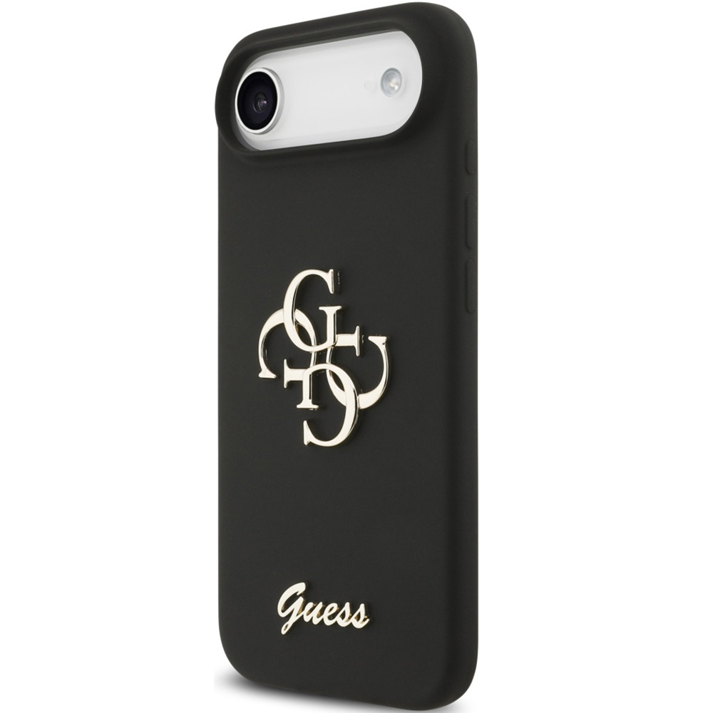 Etui Guess Hardcase Silicone Big 4G Script do iPhone Air, czarne